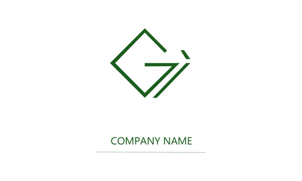 GI or IG Minimal Logo Design Vector Art Illustration