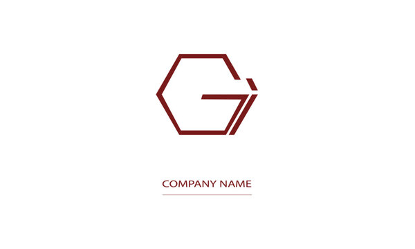 GI or IG Minimal Logo Design Vector Art Illustration