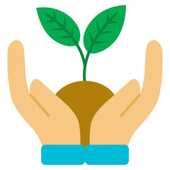 Poster - hand holding a plant