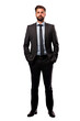 © Yana - Full length portrait of office worker. Isolated on transparent background. AI generated. PNG