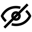 © Simple Glyphs - Eye off icon in outline. Simple hidden symbol vector — pixel-perfect icon.