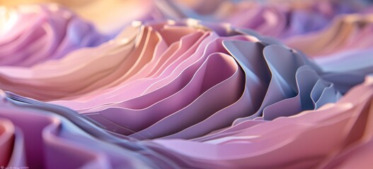 Aufkleber - Colorful Wavy Paper Art Generative AI