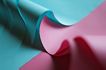 Aufkleber - Colorful Wavy Paper Roll Generative AI