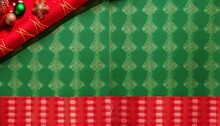 Green Red Christmas Decorative Background Suitable For Wrapping
