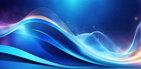 Poster - digital business abstract wave technology background the futuristic realm with this captivating wallpaper, the mesmerizing wave of science , creating a visual network of innovation