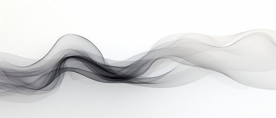 Wall Mural - Abstract white wave and curve design with a modern and smooth motion.