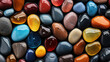 Seamless Colorful Wet Stones Texture