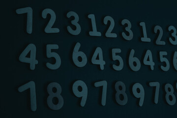 Poster - background of numbers. from zero to nine. numbers texture. finance data concept. matematic. seamless