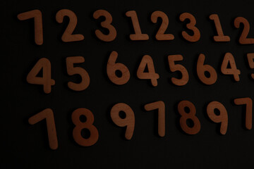 Poster - background of numbers. from zero to nine. numbers texture. finance data concept. matematic. seamless