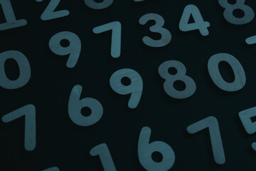 Poster - Background of numbers. from zero to nine. Numbers texture. Finance data concept. Matematic. Seamless pattern with numbers. financial crisis concept. Business success.