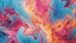 Abstract swirling texture of vivid sky blue and bubblegum pink, resembling colorful flame-like patterns with a soft-focus background and dynamic motion.