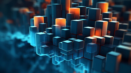 Digital technology abstract graphic poster web page PPT background, technology background