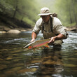 Trout Artful Expedition into Freshwater Majesty and Conservation Odyssey ai generated