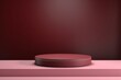 © Tarun - maroon color podium, stage, or dias for product display, exhibition, or photoshoot
