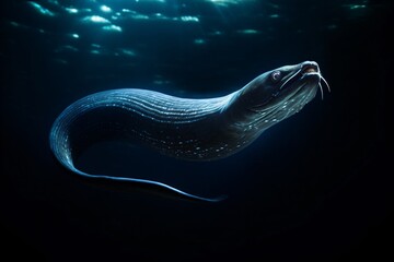 Wall Mural - Closeup of a freshwater seal in the ocean