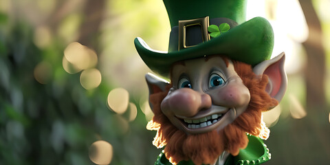 3D illustration of leprechaun