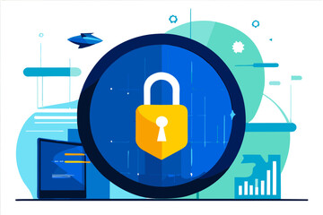Poster - Cybersecurity concept vektor illustation