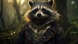 A raccoon with detailed fur generative ai