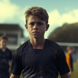 © Francheska - young rugby player's generative ai