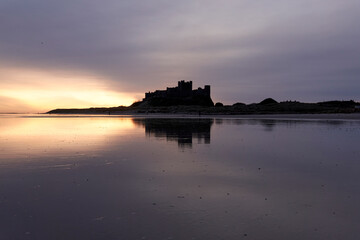 Wall Mural - Sunrise in Northumberland in December 2023