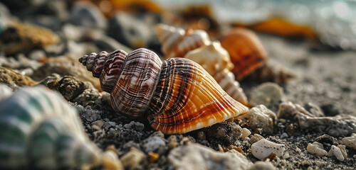 Canvas Print - Sea shells on the beach