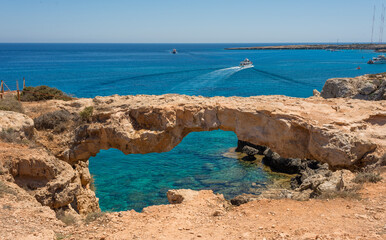 Wall Mural - views of the Cyprus coast in Protaras for banner background