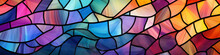 Colorful Shapes Organized In A Pattern That Resembles A Stained Glass Window.