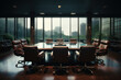© Sebastian - A corporate boardroom, where business professionals discuss strategies, exemplifying the dynamics of the corporate world and its impact on society. Concept of corporate influence. Generative Ai.