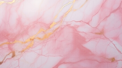 Poster -  Texture of light pink marble with gold veins for your design.