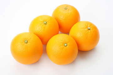 Wall Mural - Orange fruit on white background