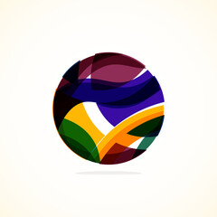 Poster - Abstract circle logo - minimalist emblem, timeless and universal shape of circle. Unique logo represent range of brands and concepts, encapsulating simplicity and creativity in single, iconic image