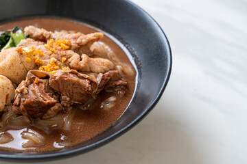 Poster - Rice noodle soup with Stewed pork