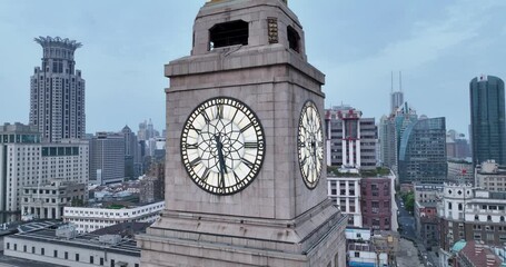 Wall Mural - clock tower in shanghai