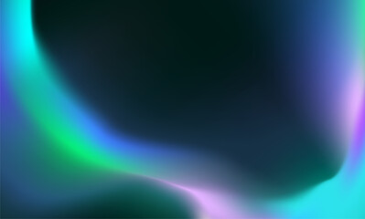 Poster - Gradient abstract backgrounds of northern lights. aurora borealis sky. soft tender purple, green, pink and blue gradients for app, web design, webpages, banners, greeting cards. vector design.