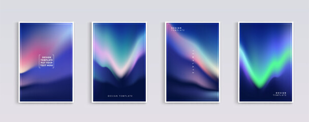 Poster - Set of covers design templates gradient abstract backgrounds of business. trendy modern design. applicable for landing pages, covers, brochures, flyers, presentations, banners. Vector design.