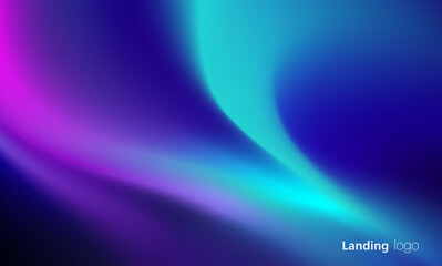 Poster - Gradient abstract backgrounds of northern lights. aurora borealis sky. soft tender purple, green, pink and blue gradients for app, web design, webpages, banners, greeting cards. vector design.