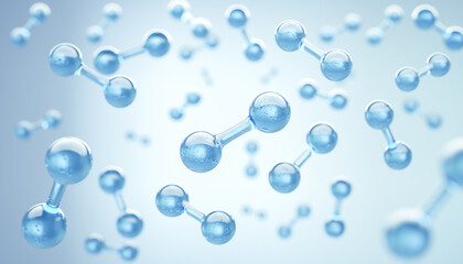 Wall Mural - a molecule of oxygen, molecular structure for science or medical background, 3d illustration.