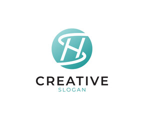 SH monogram logo design