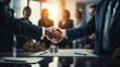 Businessmen handshake with partner , Successful teamwork of business partnership , teamwork and successful business concept