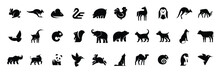 Animals Logos Collection. Animal Logo Set. Isolated On White Background