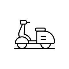 Scooter outline icons, minimalist vector illustration ,simple transparent graphic element .Isolated on white background