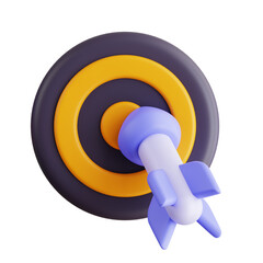 Poster - 3D Target Achievement Model. Strategic Goal Visualization.
3d illustration, 3d element, 3d rendering. 3d visualization isolated on a transparent background