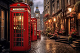 Fototapeta Londyn - red telephone box