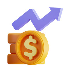 Poster - 3D Model of a Dollar Profit Visualization. Dollar Profit Visualization Design for Analyzing Financial.
3d illustration, 3d element, 3d rendering. 3d visualization isolated on a transparent background