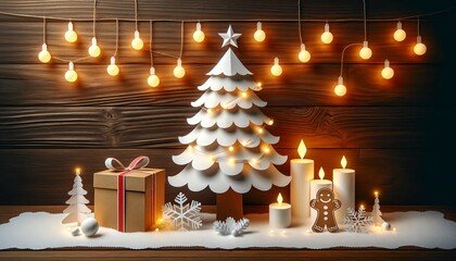 christmas tree with candles