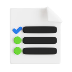 Poster - Organized Planning - Futuristic 3D Checklist Visualization. 3D Visualization of Checklist and Checkmark
3d illustration, 3d element, 3d rendering. 3d visualization isolated on a transparent background