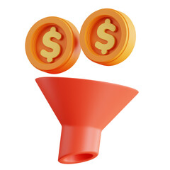 Poster - Sales Success Blueprint - Contemporary 3D Funnel Visualization. 3D Sales Funnel Innovation.
3d illustration, 3d element, 3d rendering. 3d visualization isolated on a transparent background