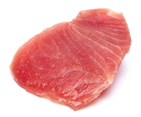 Wall Mural - Fresh tuna Fish steak isolated on a white background