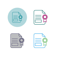 Sticker - Certificate Vector Icon