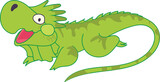 Fototapeta Dinusie - Little Iguana Cartoon Animal Vector Illustration